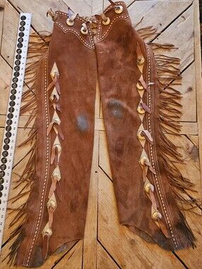 Vintage Leather Chaps Zippers Are In Excellent Working Order